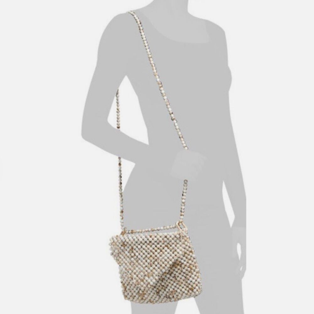 Rachel Ashwell Marble Print Beaded Purse
